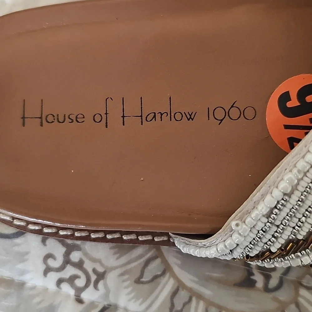 House Of Harlow 1960 Beaded Slide 9.5 - Picture 5 of 8